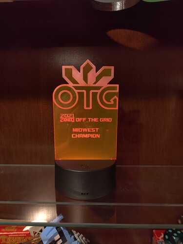 OTG Trophy First Place
